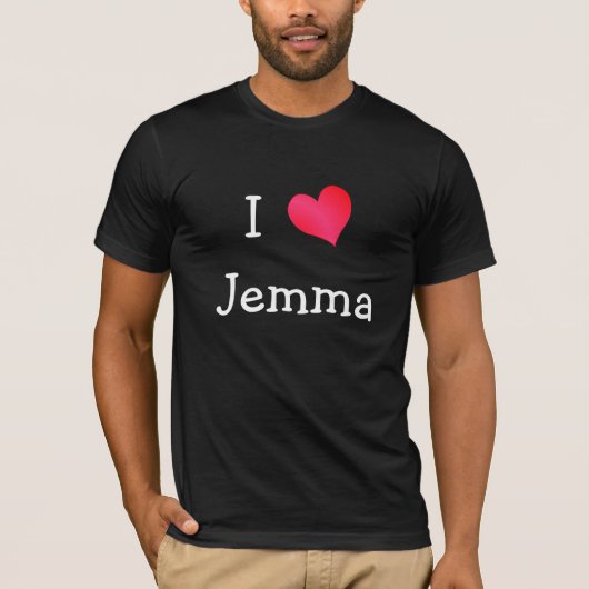 I Love Jemma T-shirt (Voorkant)