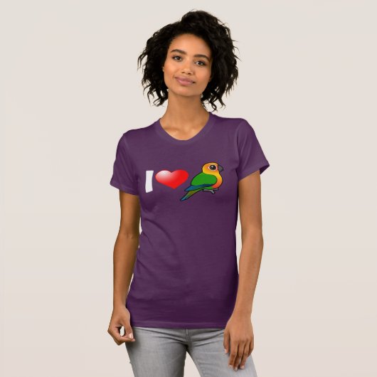 I Love Jenday Conures T-shirt (Voorkant volledig)