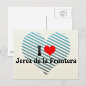 I Love Jerez de la Frontera, Spanje Briefkaart (Voorkant / Achterkant)