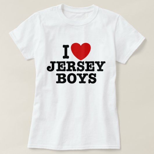I Love Jersey Boys T-shirt (Design voorkant)