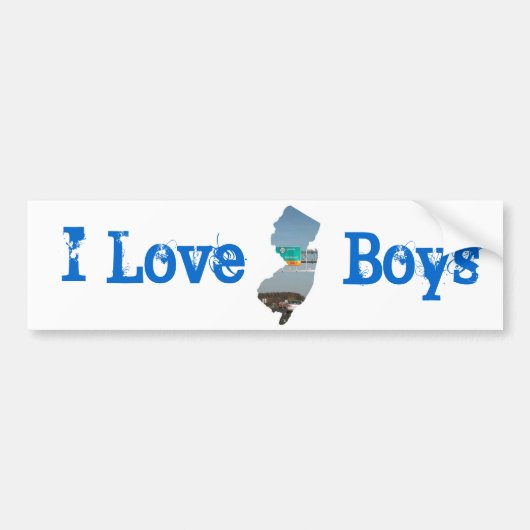 I Love jersey Bumpersticker (Voorkant)