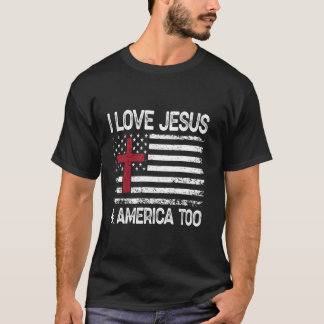 I Love Jesus and America Too Women Mannen Verenigd T-shirt