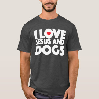 i love jesus and dogs to shirt Religious Xmas Gift