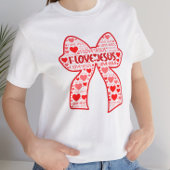  I LOVE  JESUS BOWS T-SHIRT