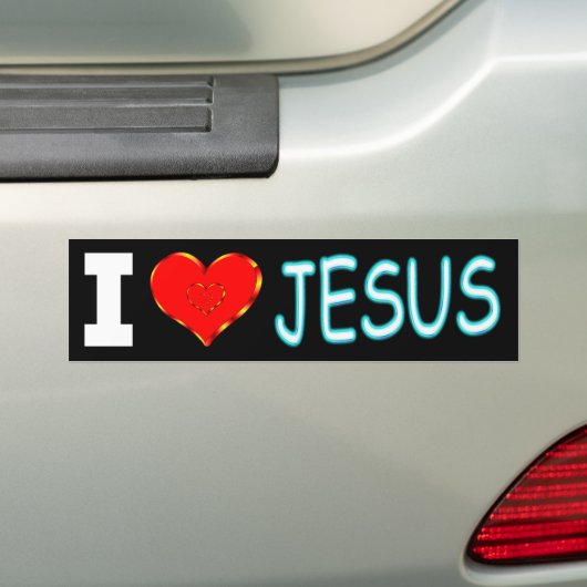 I Love Jesus Bumpersticker (Op auto)