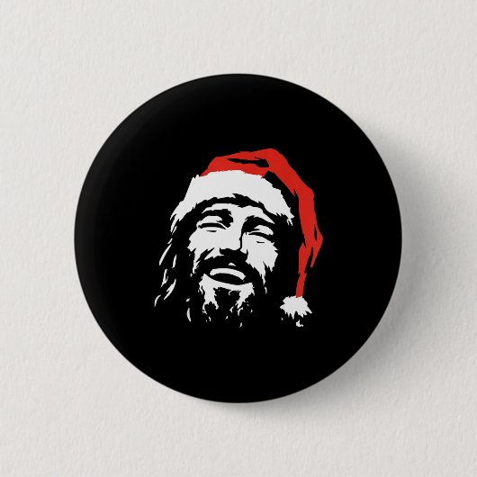 I Love Jesus Christmas Green Ronde Button 5,7 Cm (Voorkant)