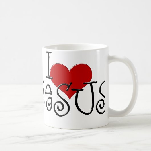 I Love Jesus Coffee Mok Cup (Rechts)