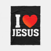 I Love Jesus  Fleece Deken (Voorkant)