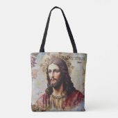  I Love Jesus Gepersonaliseerde naam Tote Bag (Achterkant)