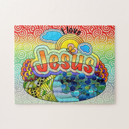 I Love Jesus Jigzaag Puzzle Legpuzzel (Horizontaal)