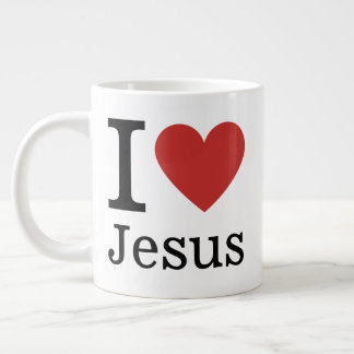 I ❤️ Love Jesus Jumbo Mok