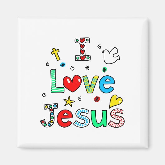 I Love Jesus Magneet (Voorkant)
