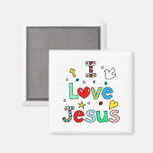 I Love Jesus Magneet (Voorkant / Achterkant)