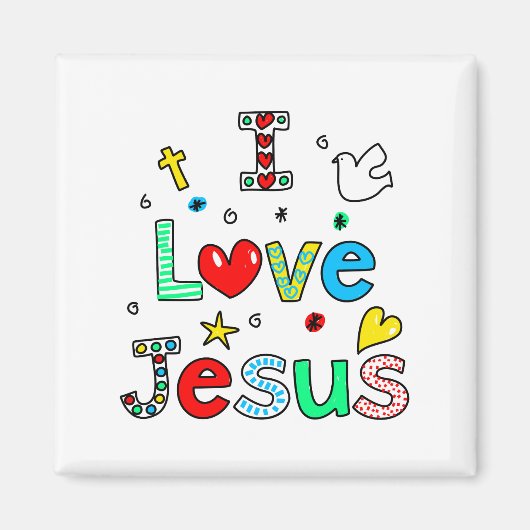 I Love Jesus Magneet (Voorkant)