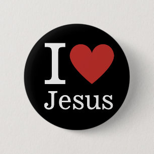 I ❤️ Love Jesus  Pin Button