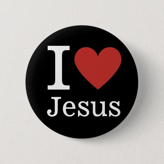 I ❤️ Love Jesus  Pin Button (Voorkant)