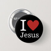 I ❤️ Love Jesus  Pin Button (Voorkant /achterkant)