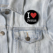 I ❤️ Love Jesus  Pin Button (In situ)