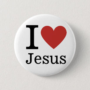 I ❤️ Love Jesus  Pin Button