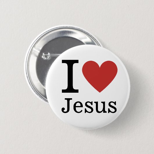 I ❤️ Love Jesus Pin Button (Voorkant /achterkant)