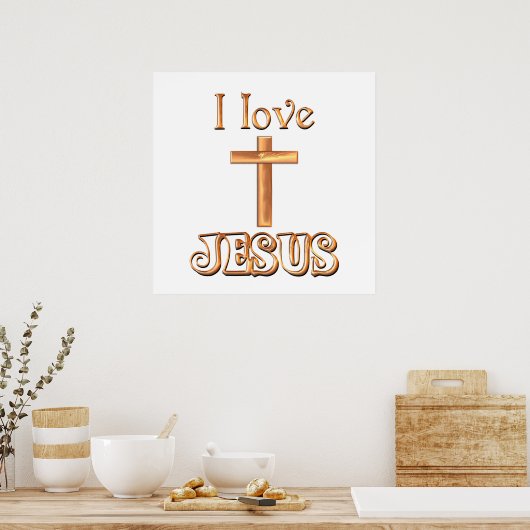 I Love Jesus Poster (Keuken)