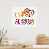 I Love Jesus Poster (Keuken)