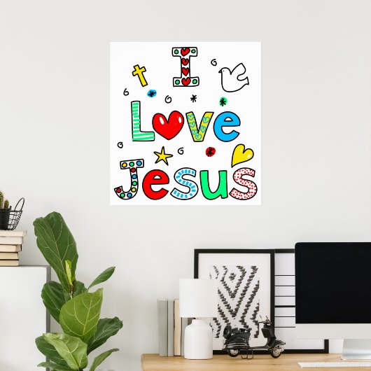 I Love Jesus Poster (Thuiskantoor)