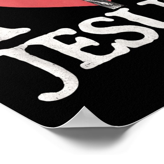 I Love Jesus Retro Christian Religious For Men Wom Poster (Hoek)