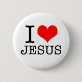 I Love Jesus Ronde Button 5,7 Cm (Voorkant)
