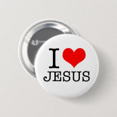 I Love Jesus Ronde Button 5,7 Cm (Voorkant /achterkant)