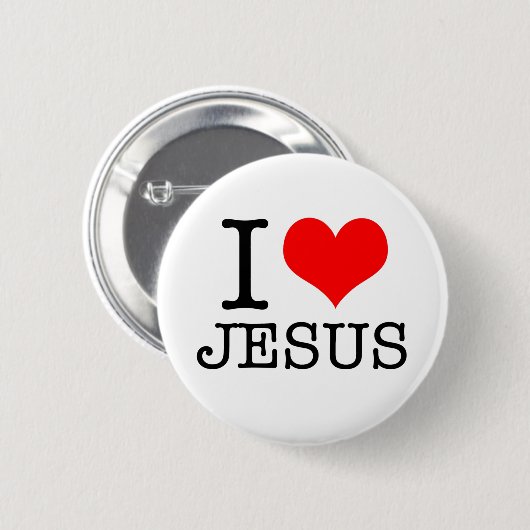 I Love Jesus Ronde Button 5,7 Cm (Voorkant /achterkant)