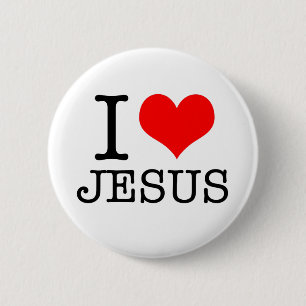 I Love Jesus Ronde Button 5,7 Cm