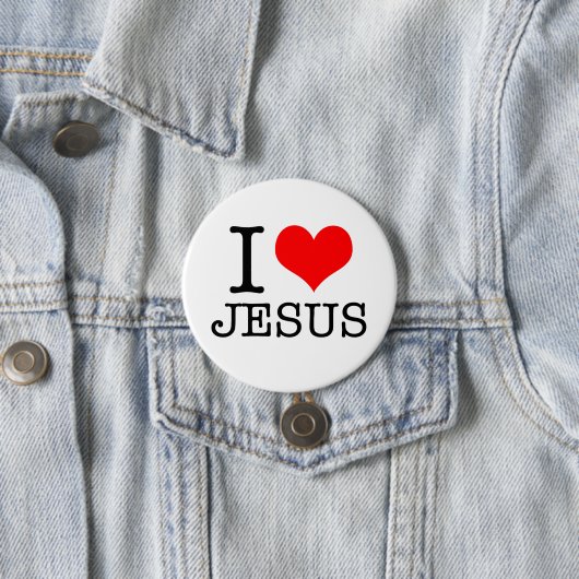 I Love Jesus Ronde Button 7,6 Cm (In situ)