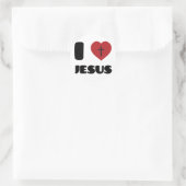 I Love Jesus Ronde Sticker (Tas)