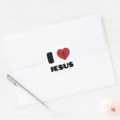 I Love Jesus Ronde Sticker (Envelop)
