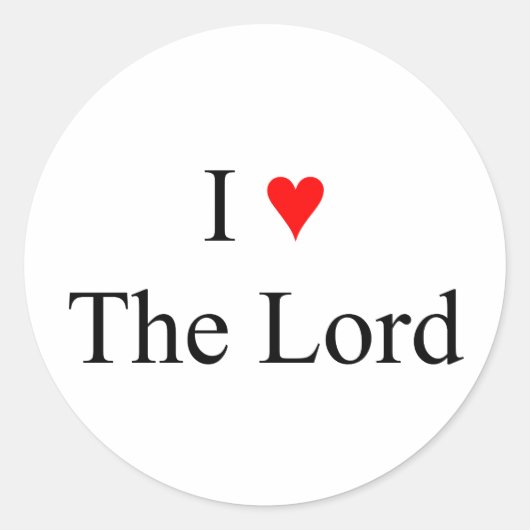 I Love Jesus Ronde Sticker (Voorkant)
