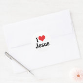 I Love Jesus Ronde Sticker (Envelop)