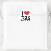 I Love Jesus Ronde Sticker (Tas)