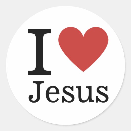 I ❤️ Love Jesus Stickers (Voorkant)