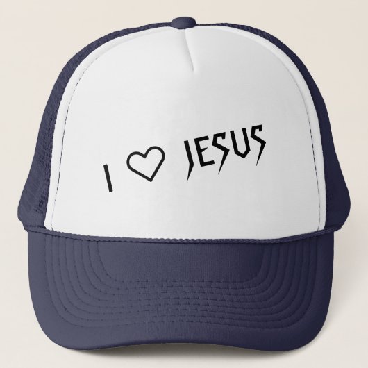 "I LOVE JESUS" TRUCKER HAT BY 303TATTOO TRUCKER PET (Voorkant)