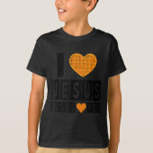 I Love Jesus Waffle Heart Jesus Loves You Funny Br T-shirt (Voorkant)
