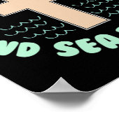 I Love Jesus & Zee Turtles Christelijk Faith Cross Poster (Hoek)