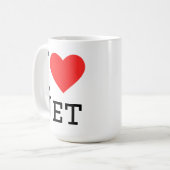 I love jet koffiemok (Voorkant links)