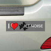 I Love Jet Noise Bumpersticker (Op auto)