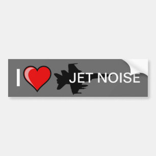 I Love Jet Noise Bumpersticker