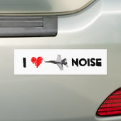 I Love Jet Noise Bumpersticker (Op auto)