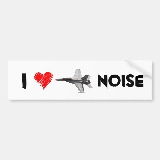 I Love Jet Noise Bumpersticker (Voorkant)