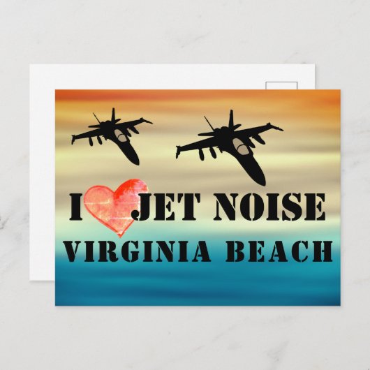 I Love Jet Noise Virginia Beach Briefkaart (Voorkant / Achterkant)