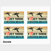 I Love Jet Noise Virginia Beach Poster Rechthoekige Sticker (Vel)