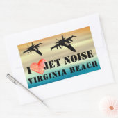 I Love Jet Noise Virginia Beach Poster Rechthoekige Sticker (Envelop)